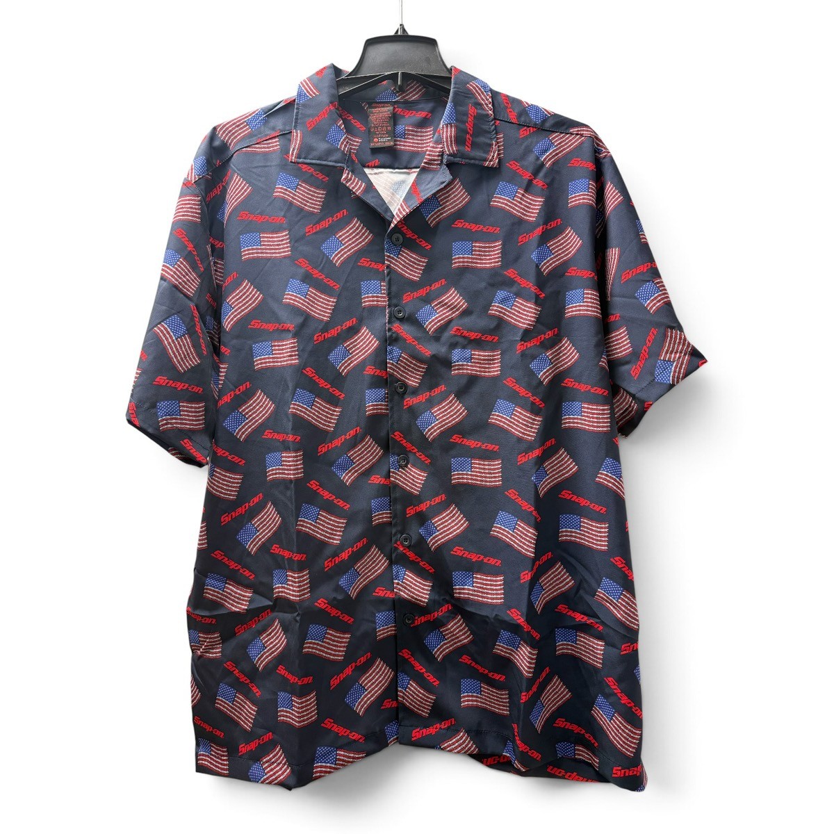 Snap-on Tools 2XL American Flag Patterned Button Down Dress Shirt (SPG066126)