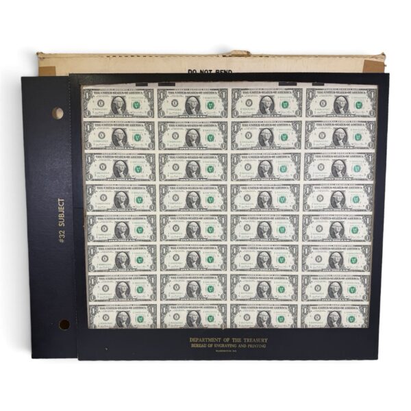 1981 $1 32-Subject Uncut Sheet Richmond E