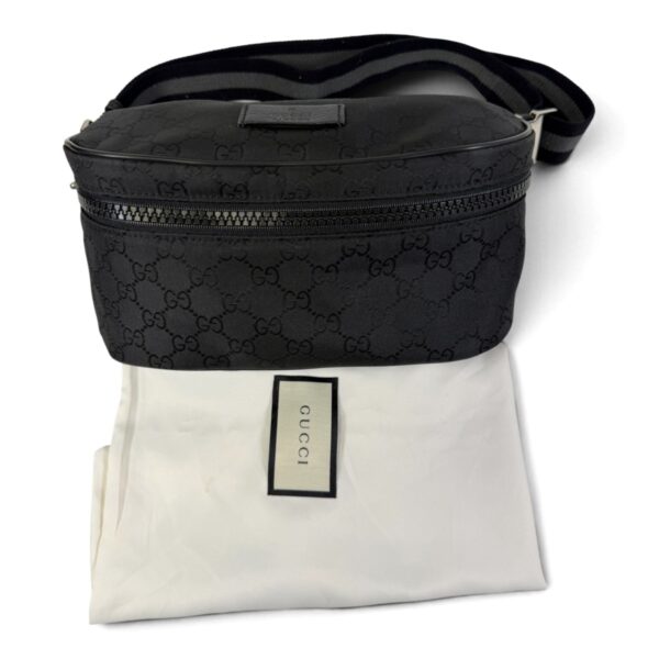 Gucci GG449182 Belt bag Body/Belt Waist Pouch Crossbody Nylon Black (SPG066235)