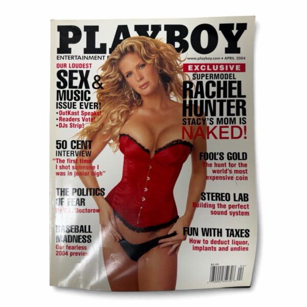Playboy Magazine April 2004 Rachel Hunter 50 Cent Krista Kelly Vintage