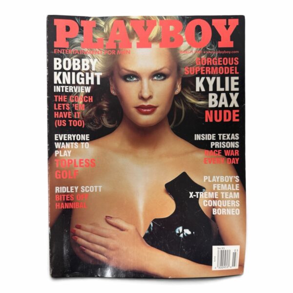 Playboy Magazine March 2001 Miriam Gonzalez Center / Kylie Bax Cover