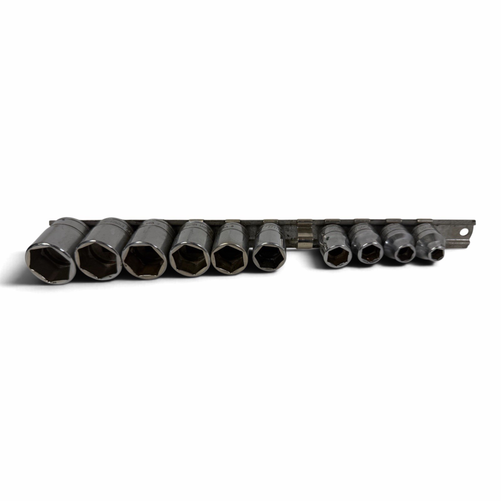 Snap-on 211FSY 10pc 1/4" - 7/8" 3/8" Drive 6pt SAE Shallow Socket Set (no 1/2”)