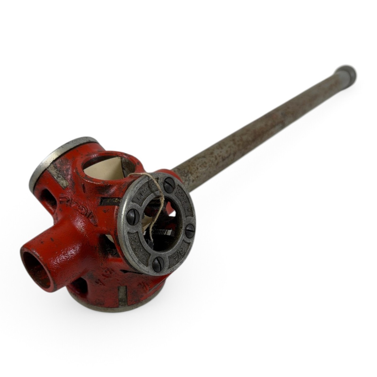 Ridgid Ratcheting Pipe Threader w/ 1/2" & 3/4" NPT Die Heads (SPG066537)
