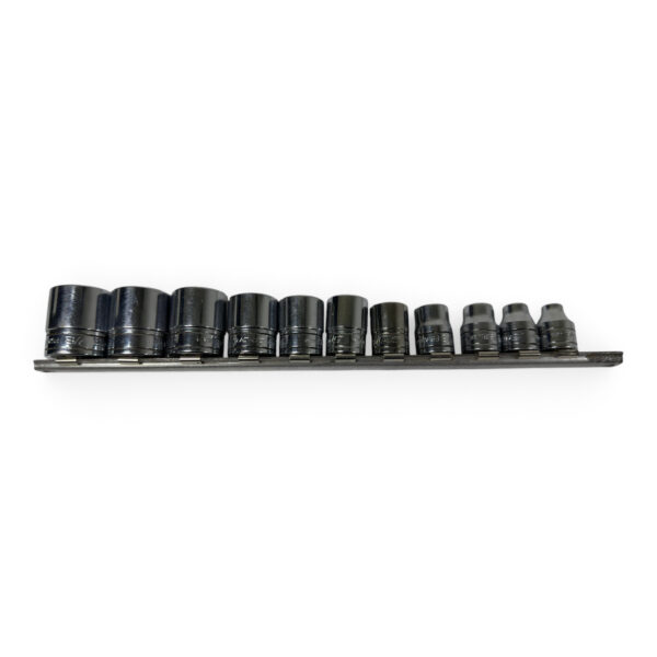 Snap-on 11pc 3/8" Drive SAE 6-Point Standard Socket Set w/ Rail
