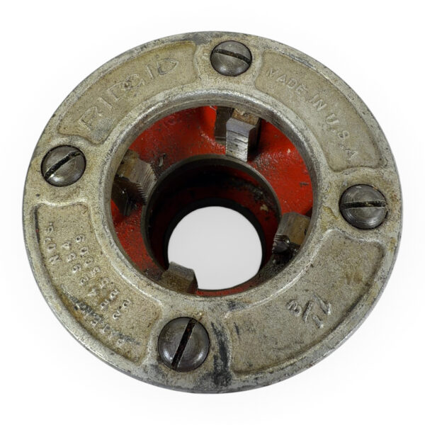 Ridgid 1-1/2" Pipe Threader Die Head – Fair, teeth worn, heavy cosmetic wear