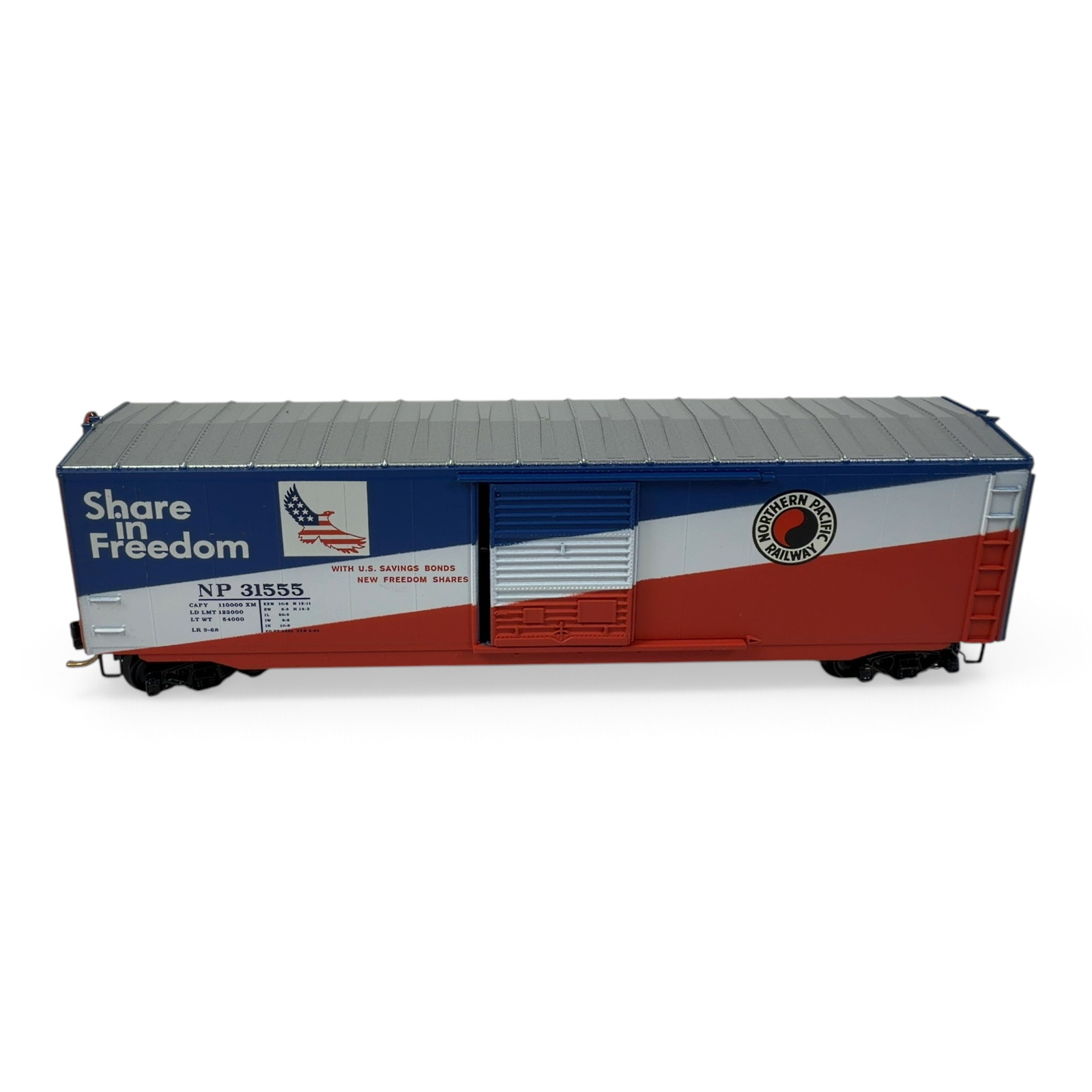 Micro-Trains 77010 N Scale NP Share in Freedom Boxcar NP 31555 with Case