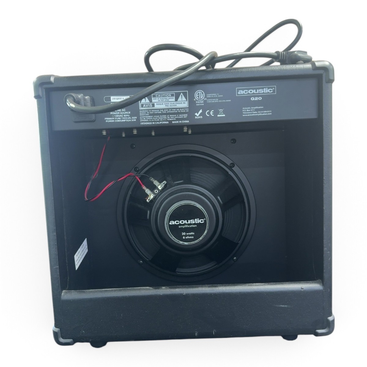 Acoustic G20 20W 1x10 Guitar Combo Amplifier – Good - Pickup Only (SPG058427)