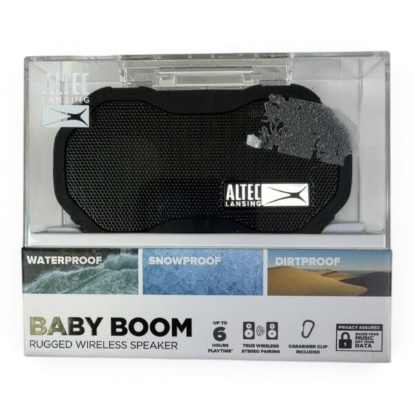 Altec Lansing IMW258N-BLK-1T26-6 Baby Boom Rugged Wireless Speaker, (SPG066557)