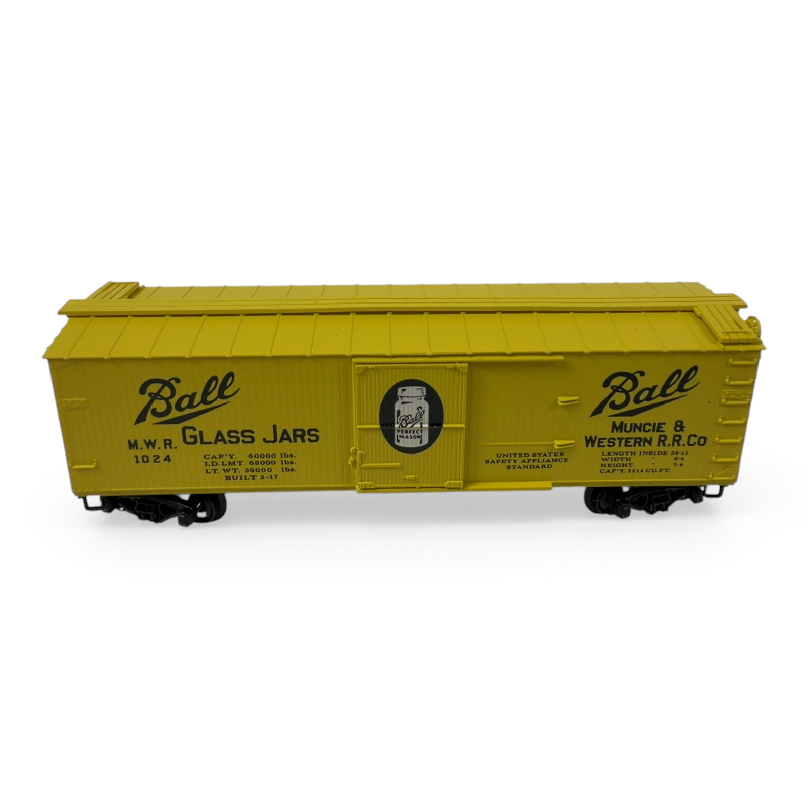 Micro-Trains 42030 N Box Car Muncie & Western Ball Glass Jars #1024 w/ Case