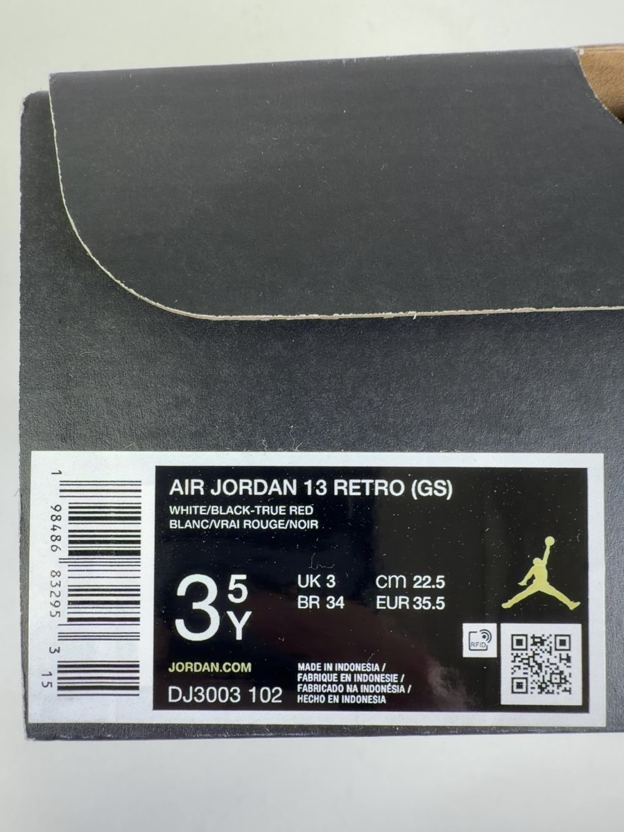 Air Jordan 13 Retro (GS) DJ3003-102 White/Black-Red 3.5Y w/ Box (SPG066564)