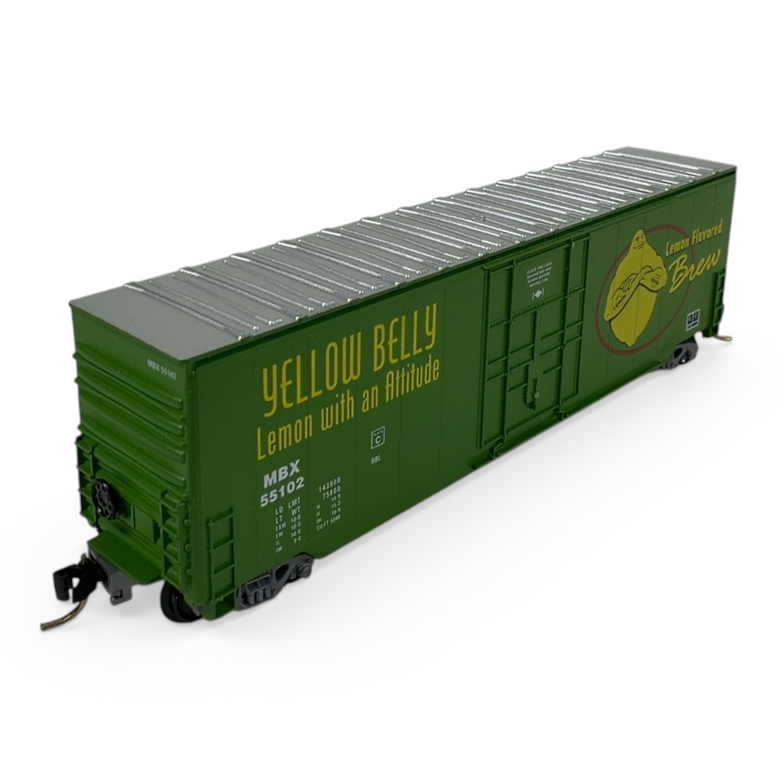 Aztec N Scale 'Yellow Belly Lemon with an Attitude' MBX 55102 Boxcar w/Case