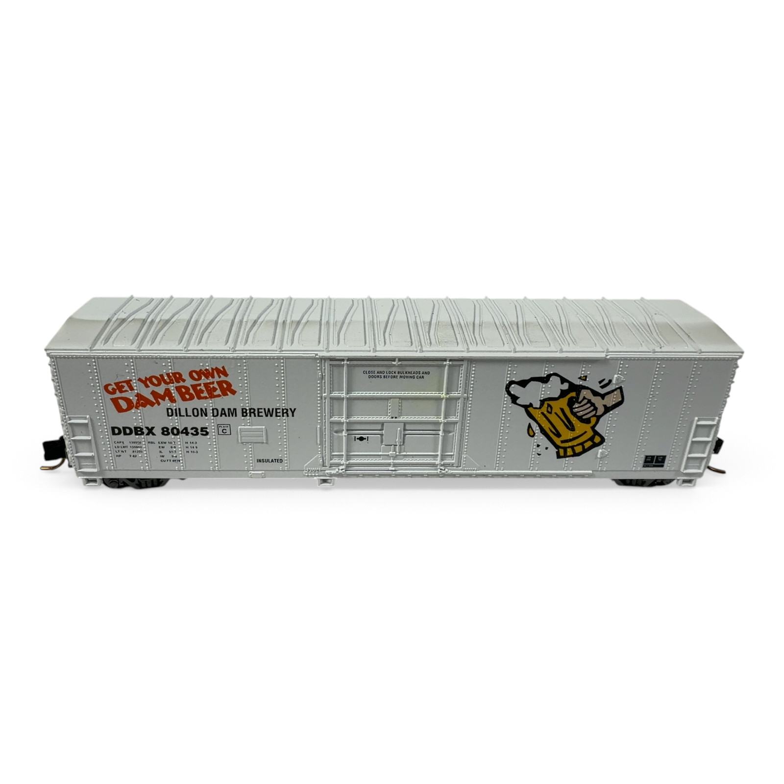 Aztec HO Boxcar DDBX 80435 'Get Your Own Dam Beer' Dillon Dam Brewery w/ Case
