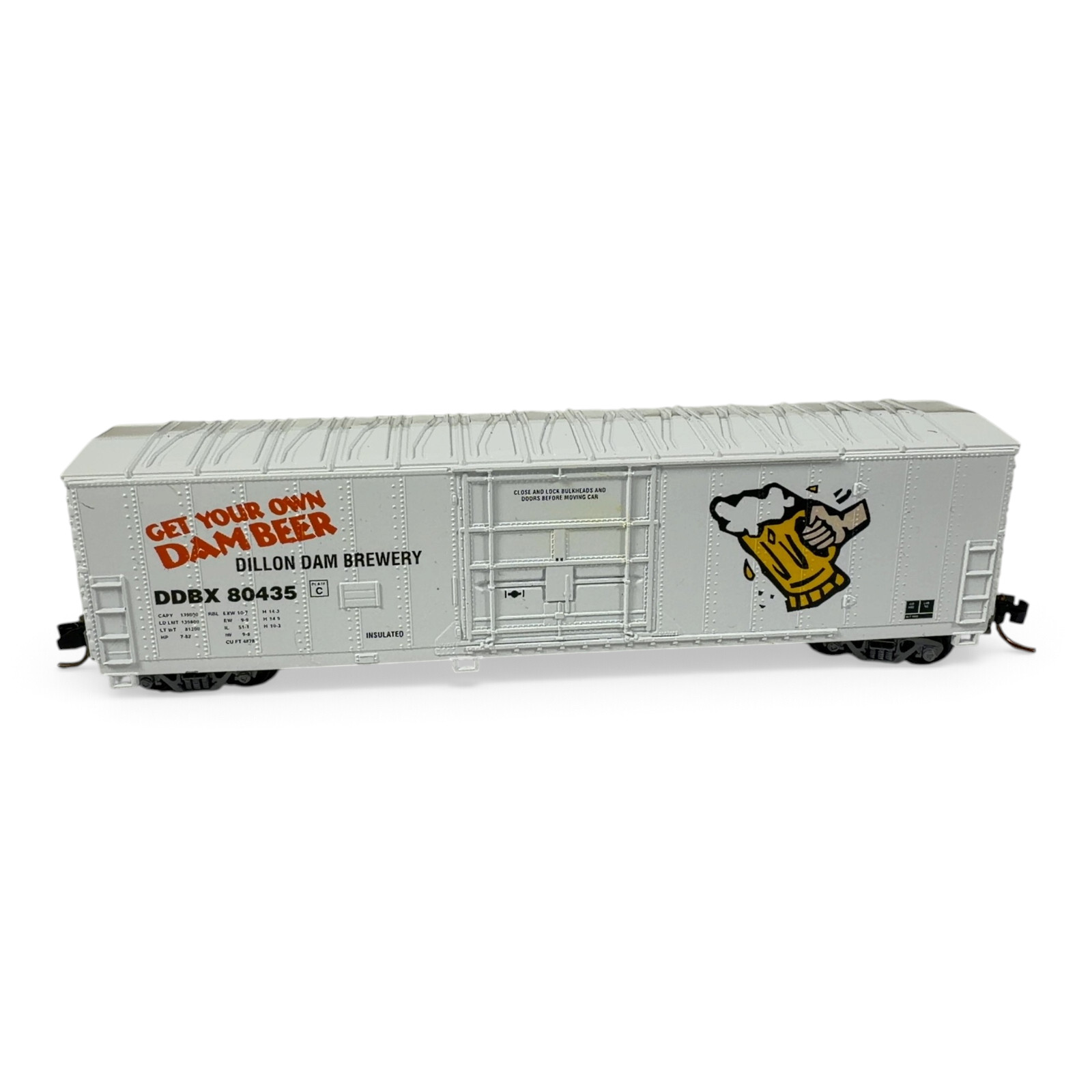 Aztec HO Boxcar DDBX 80435 'Get Your Own Dam Beer' Dillon Dam Brewery w/ Case