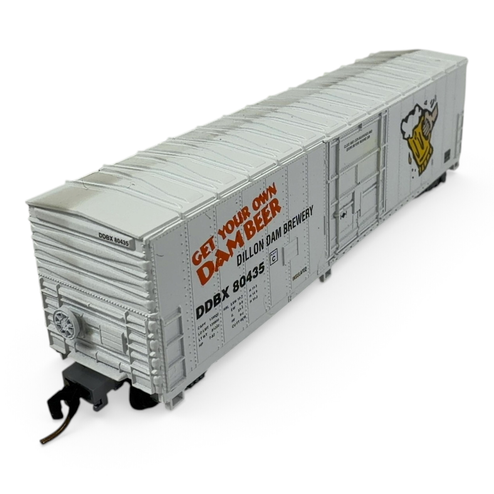 Aztec HO Boxcar DDBX 80435 'Get Your Own Dam Beer' Dillon Dam Brewery w/ Case