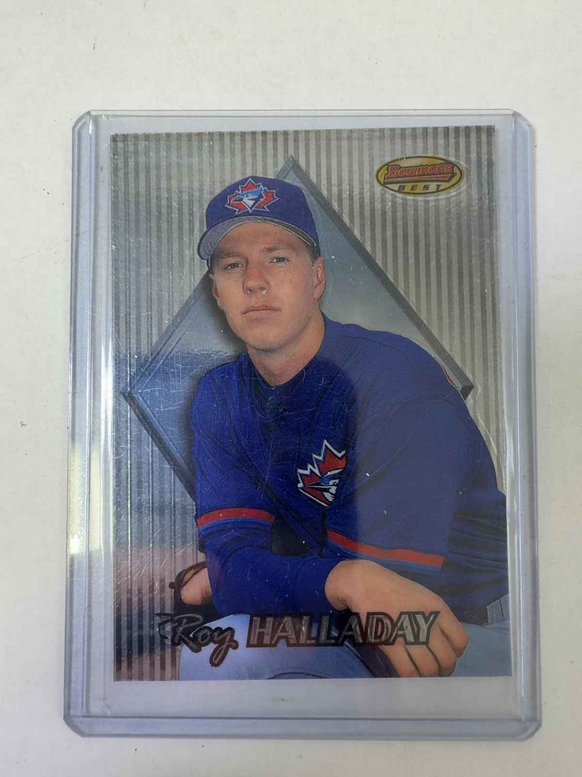 Roy Halladay Rookie & Bowman Card Lot (Bowman #308 x2, Bowman's Best #136, BlueJ