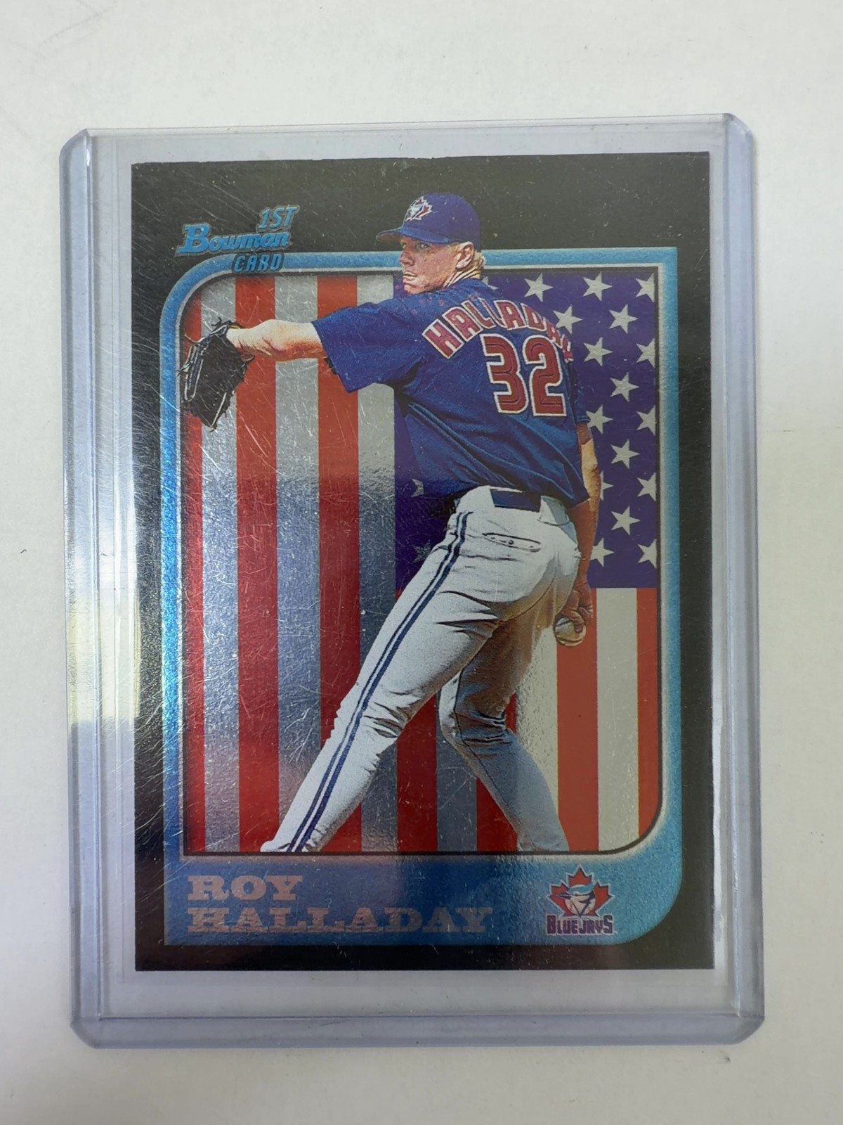 Roy Halladay Rookie & Bowman Card Lot (Bowman #308 x2, Bowman's Best #136, BlueJ