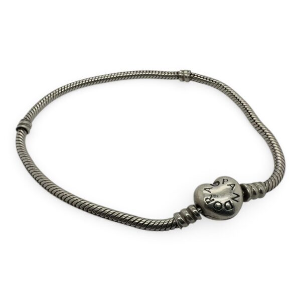 Pandora Sterling Silver Heart Clasp Bracelet 8.5" – No Charms (SPG066425)