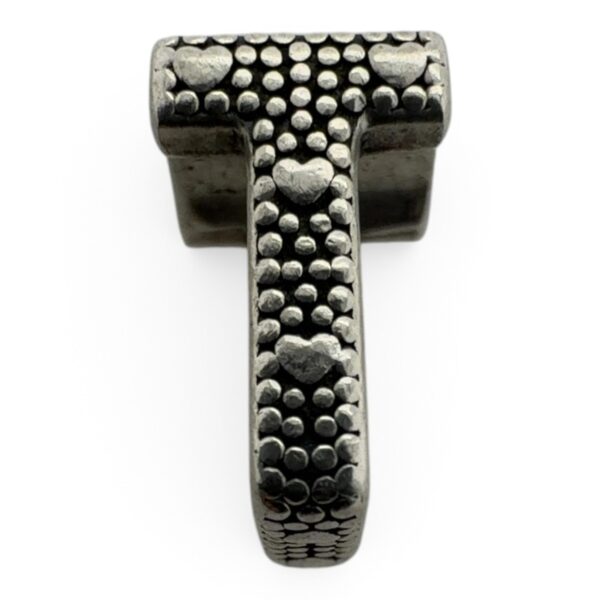 Pandora Sterling Silver 'T' Initial Charm Bead S925 ALE - Good Cond. (SPG066426)