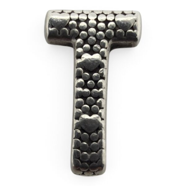 Pandora Sterling Silver Letter T Alphabet Charm Bead S925 ALE (SPG066427)