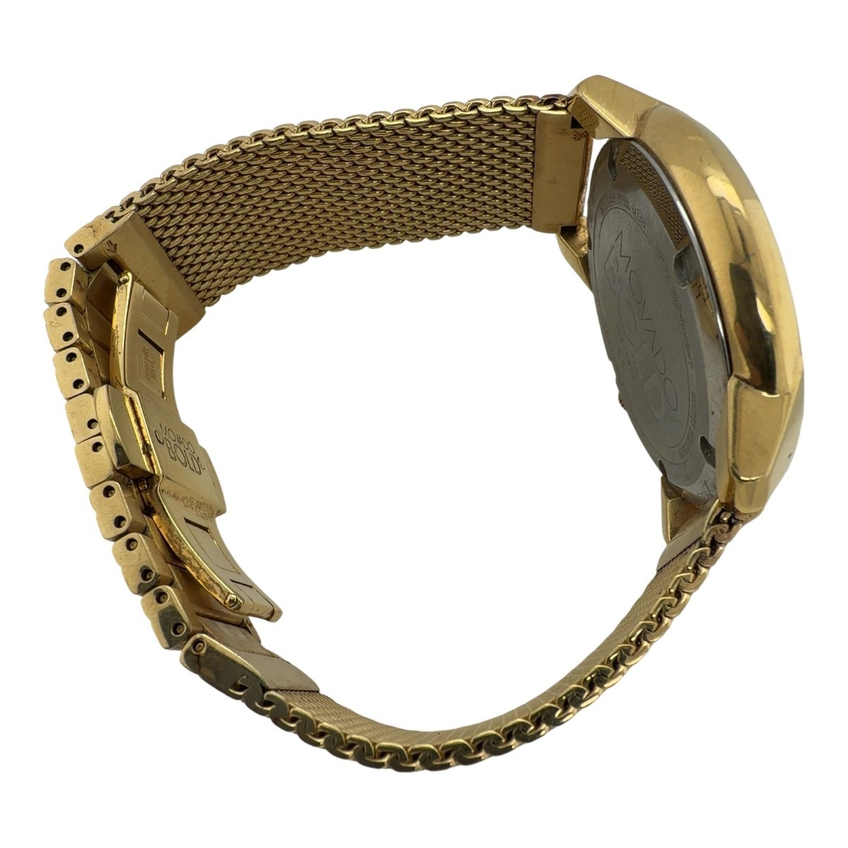 Movado BOLD MB.0113.4.6294 Gold-Tone Mesh Quartz Watch w/ New Batt (SPG066590)
