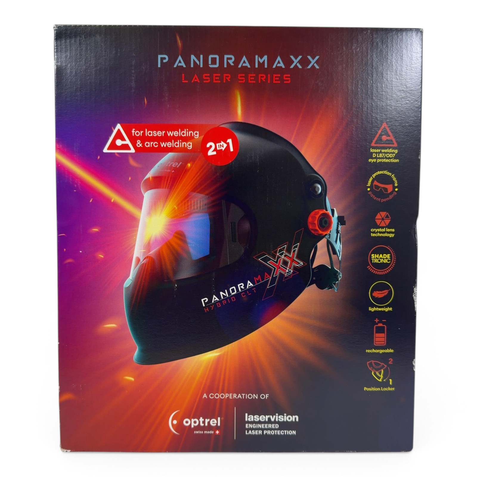 Optrel Panoramaxx Hybrid Black 1010.301 Welding Helmet New In Box