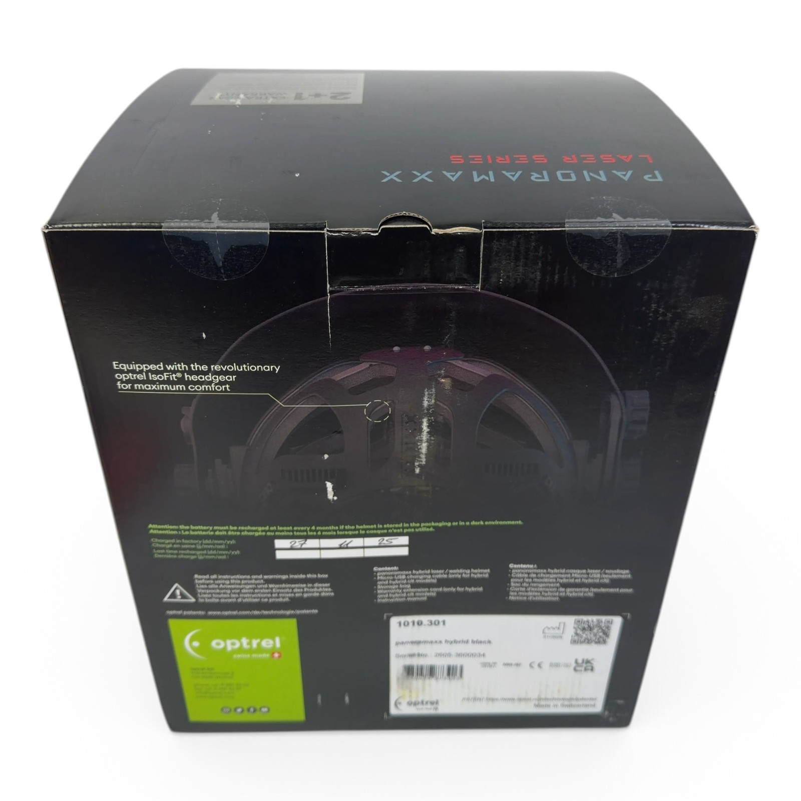 Optrel Panoramaxx Hybrid Black 1010.301 Welding Helmet New In Box