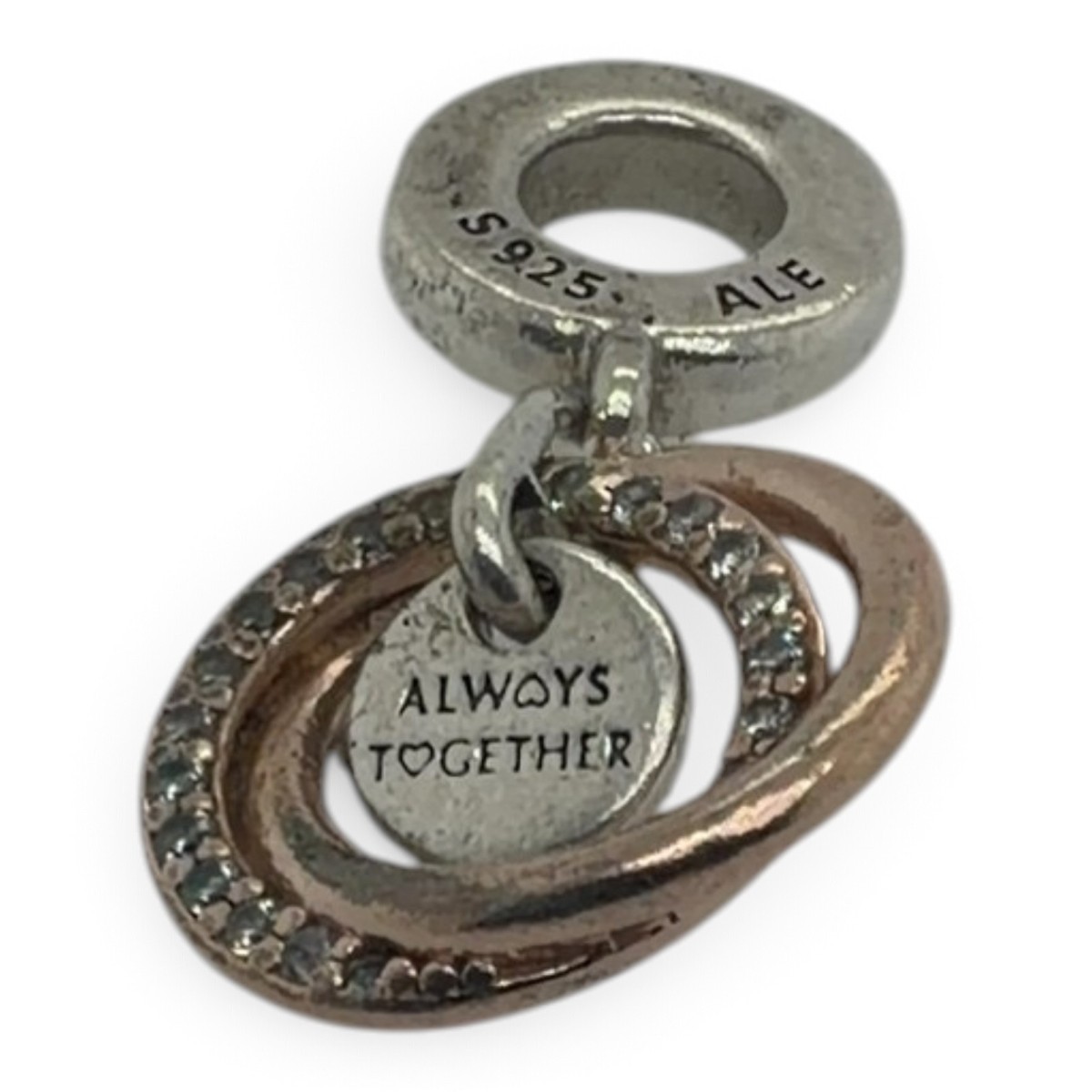 Pandora Sterling Silver & Rose-Tone 'Always Together' Dangle Charm (SPG066452)