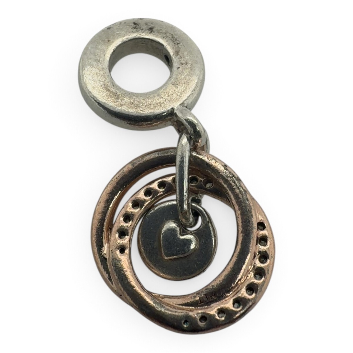 Pandora Sterling Silver & Rose-Tone 'Always Together' Dangle Charm (SPG066452)