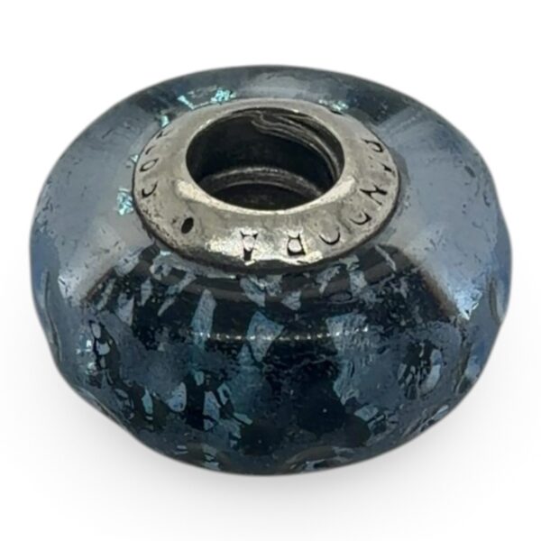 Pandora Bluish-Grey Faceted Murano Glass Charm Bead 925 ALE Silver (SPG066465)