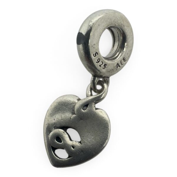 Pandora S925 ALE Infinity Heart Sterling Silver Dangle Charm (SPG066459)