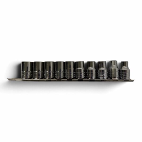 Vintage Snap-on 1/2" Drive 10pc Metric 6pt Socket Set 310TWMYA USA