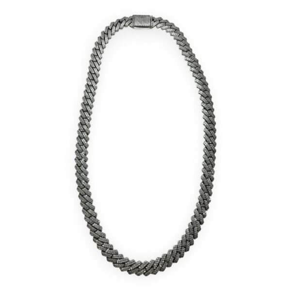 Gani The GUU Shop S925 24" Sterling Cuban Link Moissanite Chain, 102 (SPG066597)