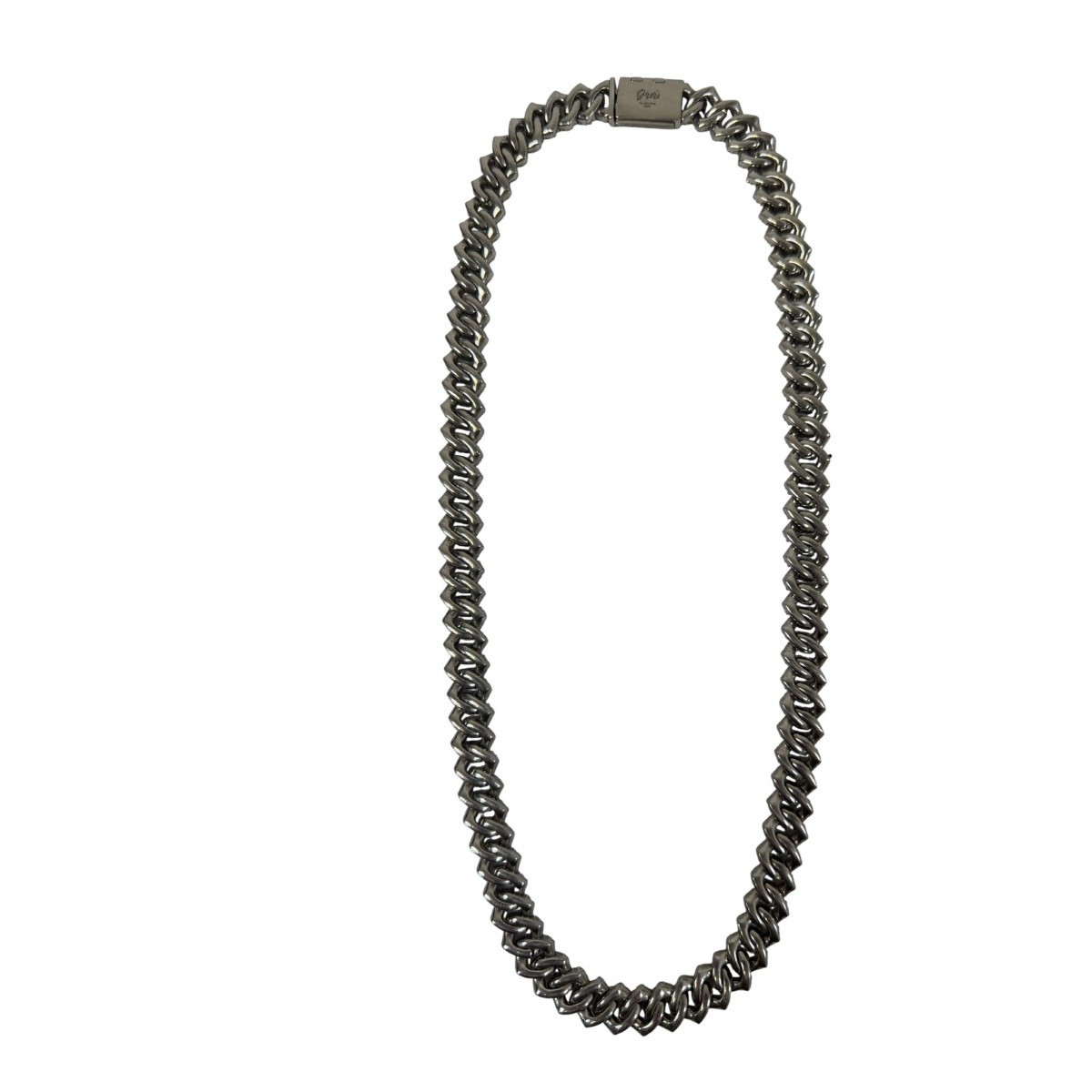 Gani The GUU Shop S925 24" Sterling Cuban Link Moissanite Chain, 102 (SPG066597)