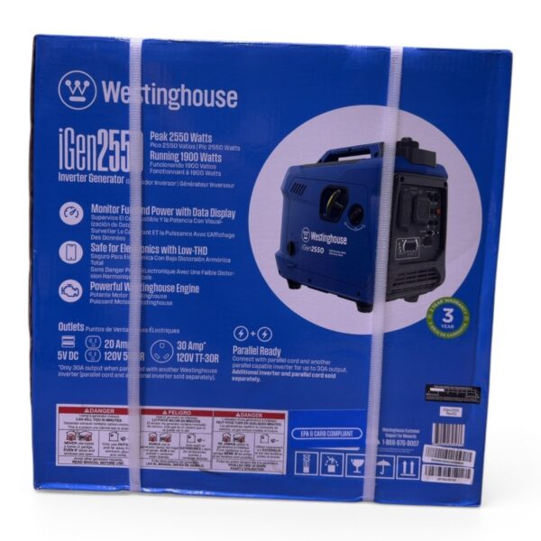 Westinghouse iGen2550 Inverter Generator 2550W Sealed Box (SPG066603)