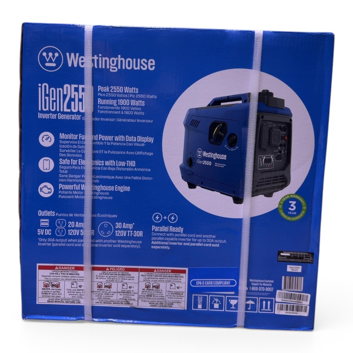 Westinghouse iGen2550 Inverter Generator 2550W Sealed Box (SPG066603)