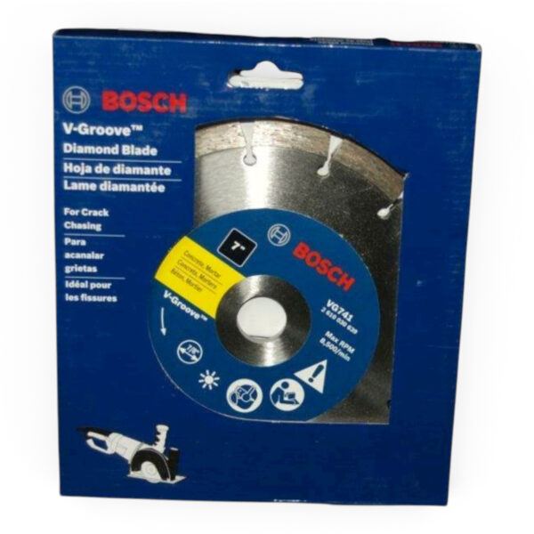 Bosch VG741 7-Inch x 7/8-Inch Segmented Rim V-Groove Diamond Blade