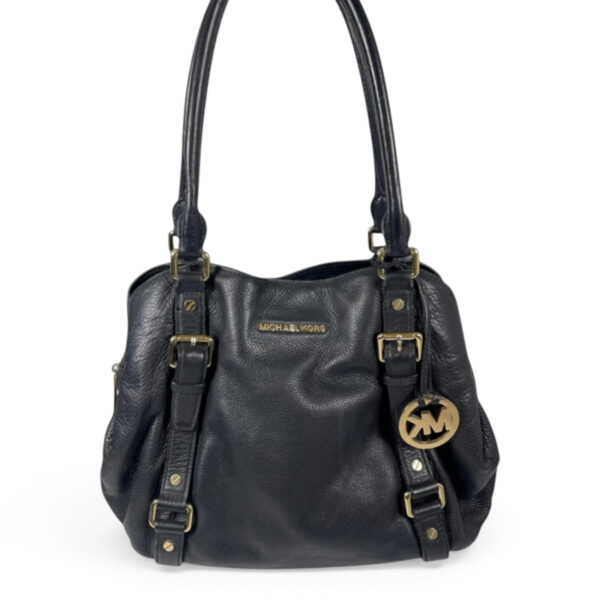 Michael Kors Pebbled Leather Bedford Satchel - Black (SPG049917)